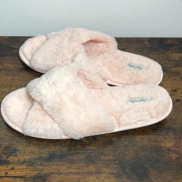 Splendid Womens Super Soft and Cozy Pink Slippers M/L - Picture 4 of 8